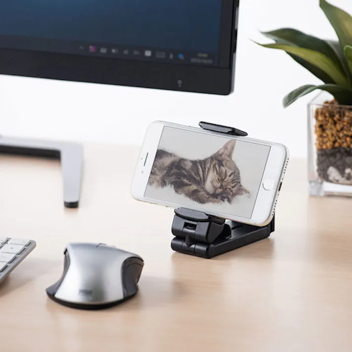 【CAINZ-DASH】サンワサプライ トラベルスマホホルダー PDA-STN30BK【別送品】