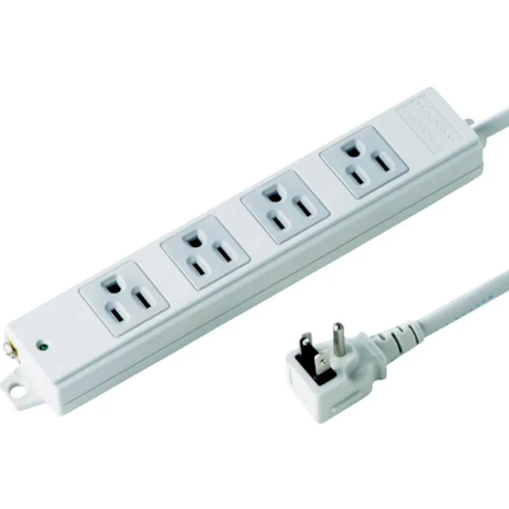 【CAINZ-DASH】サンワサプライ 工事物件タップ 抜け止めコンセント 2個口 ケーブル長5m TAP-KE2-5【別送品】