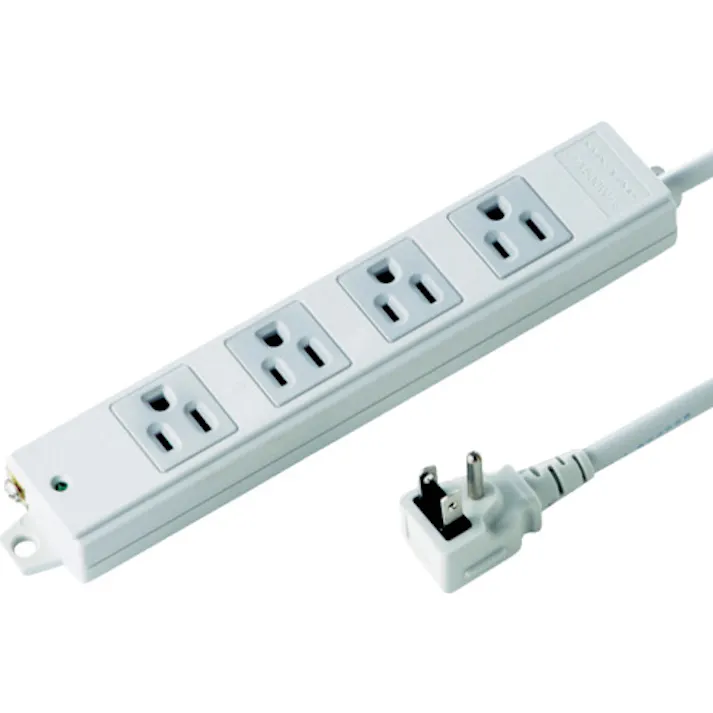 【CAINZ-DASH】サンワサプライ 工事物件タップ 抜け止めコンセント 2個口 ケーブル長5m TAP-KE2-5【別送品】