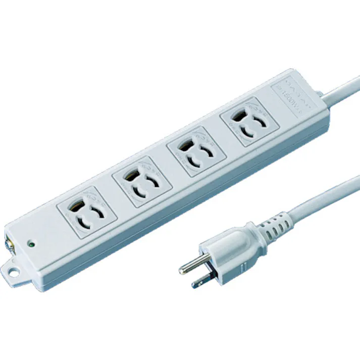【CAINZ-DASH】サンワサプライ 工事物件タップ 抜け止めコンセント 4個口 ケーブル長3m TAP-KE4-3【別送品】
