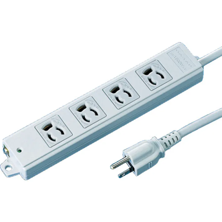 【CAINZ-DASH】サンワサプライ 工事物件タップ 抜け止めコンセント 4個口 ケーブル長3m TAP-KE4-3【別送品】