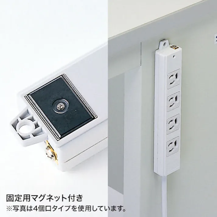 【CAINZ-DASH】サンワサプライ 工事物件タップ 抜け止めコンセント 6個口 ケーブル長1m TAP-KE6-1【別送品】