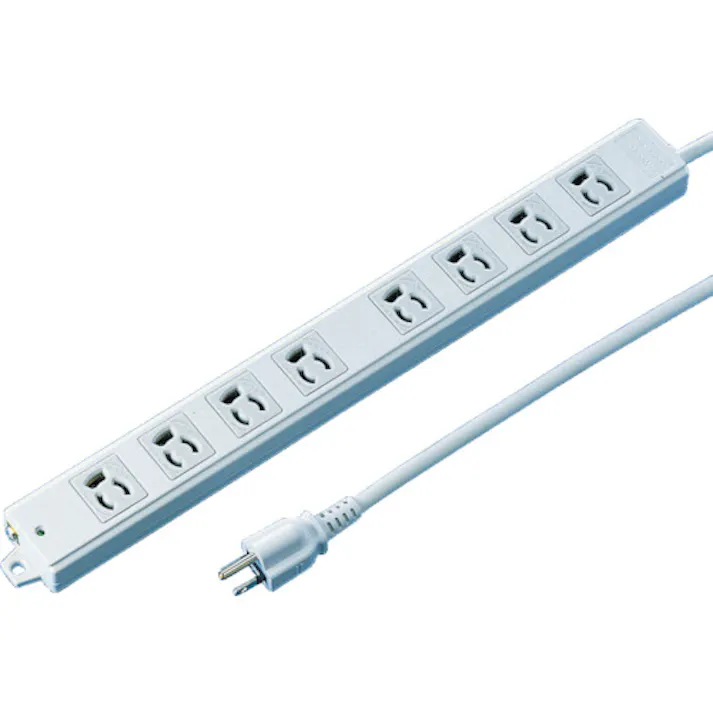 【CAINZ-DASH】サンワサプライ 工事物件タップ 抜け止めコンセント 8個口 ケーブル長1m TAP-KE8-1【別送品】