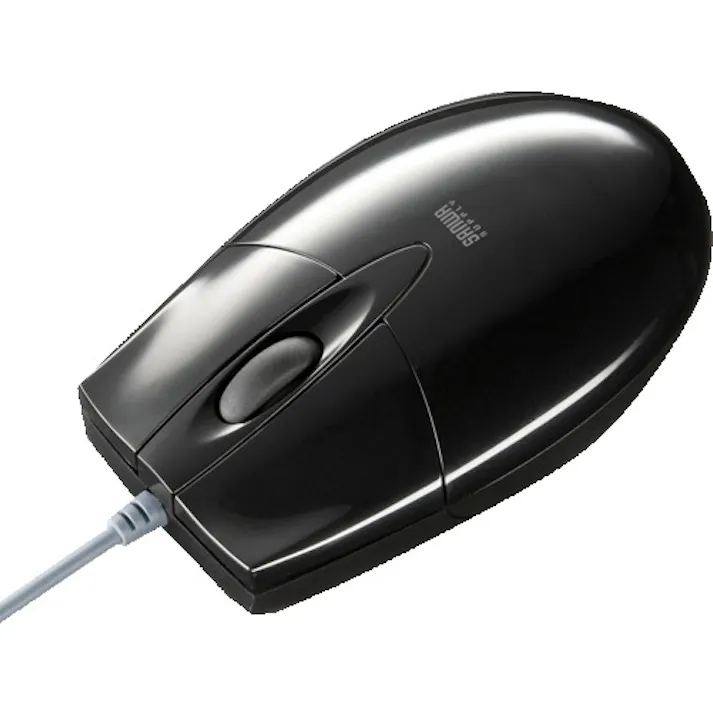 【CAINZ-DASH】サンワサプライ 有線ブルーLEDマウス(USB-PS/2変換アダプタ付き) MA-BL3UPBKN【別送品】