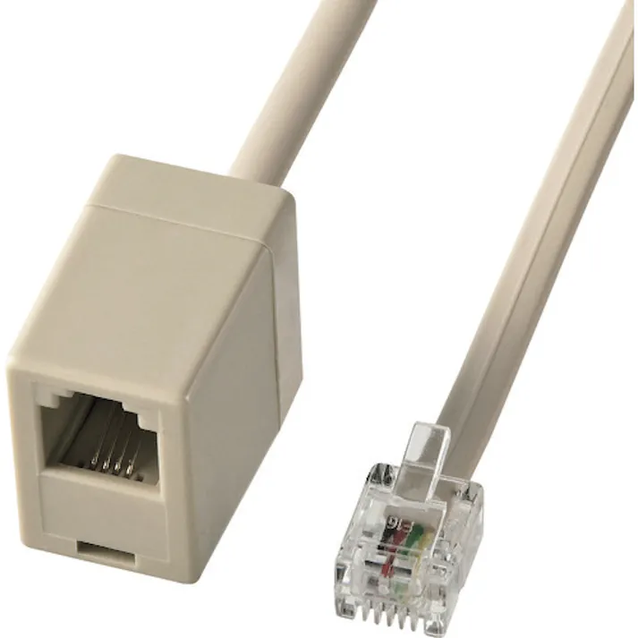 【CAINZ-DASH】サンワサプライ 電話延長ケーブル TEL-EX8-2K2【別送品】
