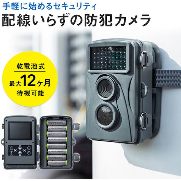 【CAINZ-DASH】サンワサプライ セキュリティカメラ CMS-SC01GY【別送品】
