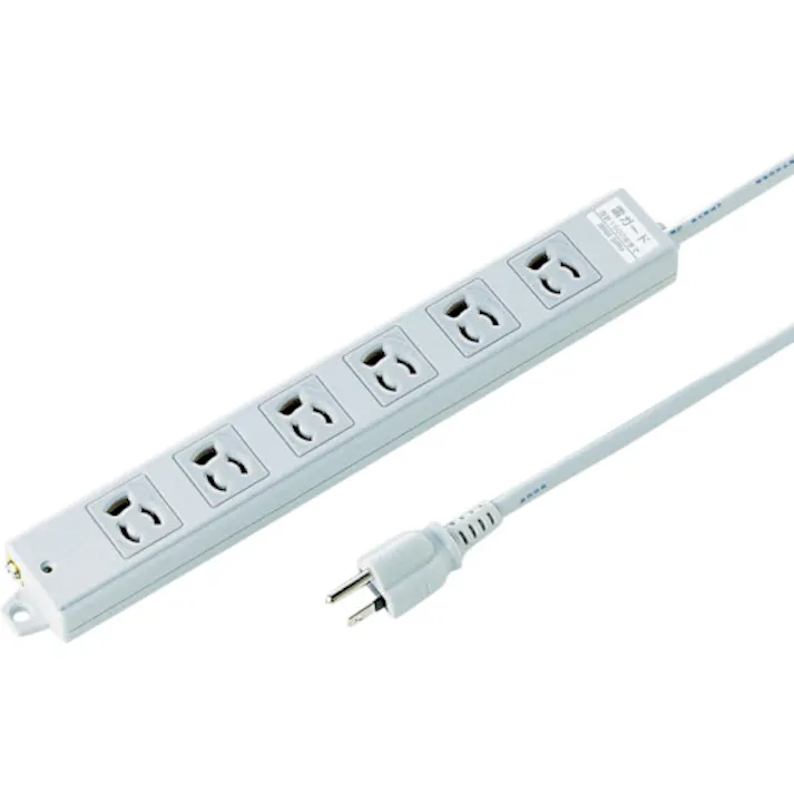 【CAINZ-DASH】サンワサプライ 工事物件雷ガードタップ 抜け止めコンセント TAP-K6SP-3【別送品】