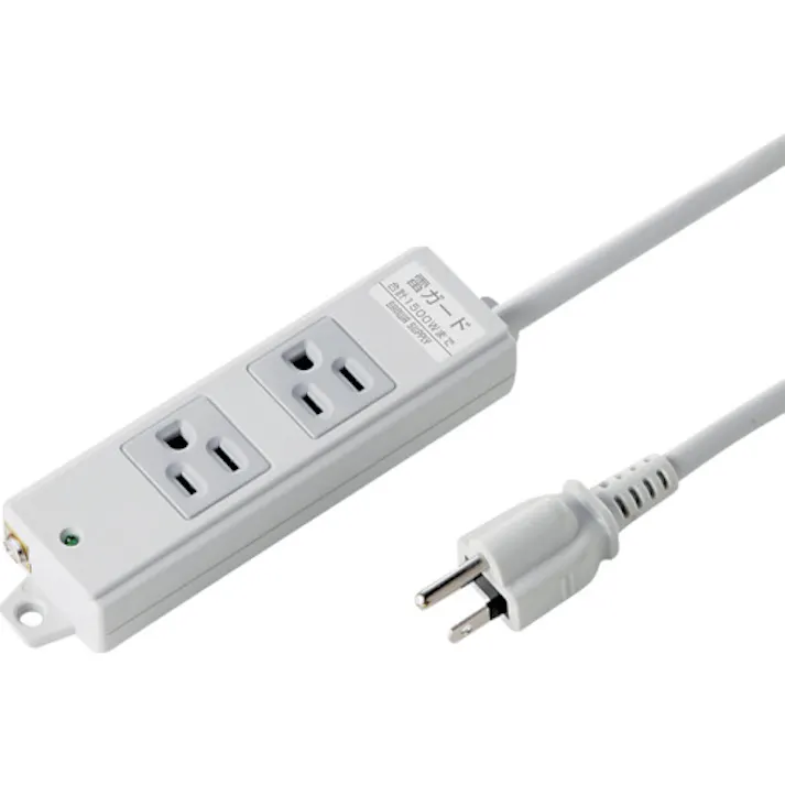 【CAINZ-DASH】サンワサプライ 工事物件雷ガードタップ ノーマルコンセント 2個口 ケーブル長3m TAP-K2NSP-3【別送品】