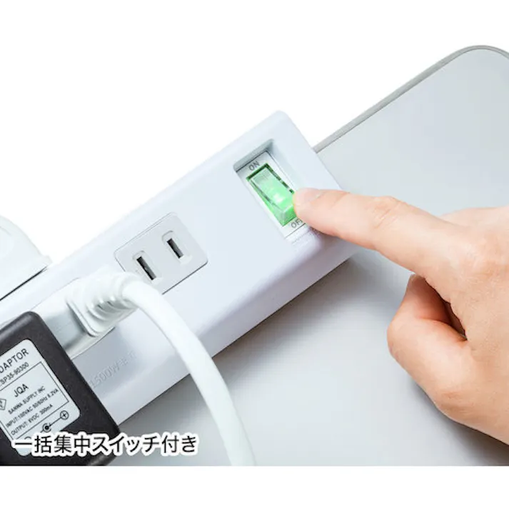 【CAINZ-DASH】サンワサプライ クランプ固定式タップ TAP-B53W【別送品】