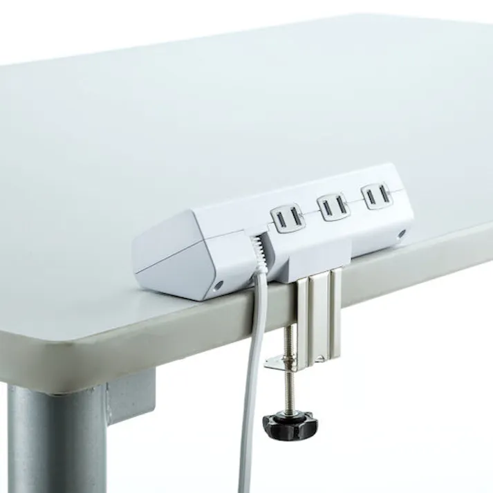 【CAINZ-DASH】サンワサプライ クランプ固定式タップ TAP-B53W【別送品】