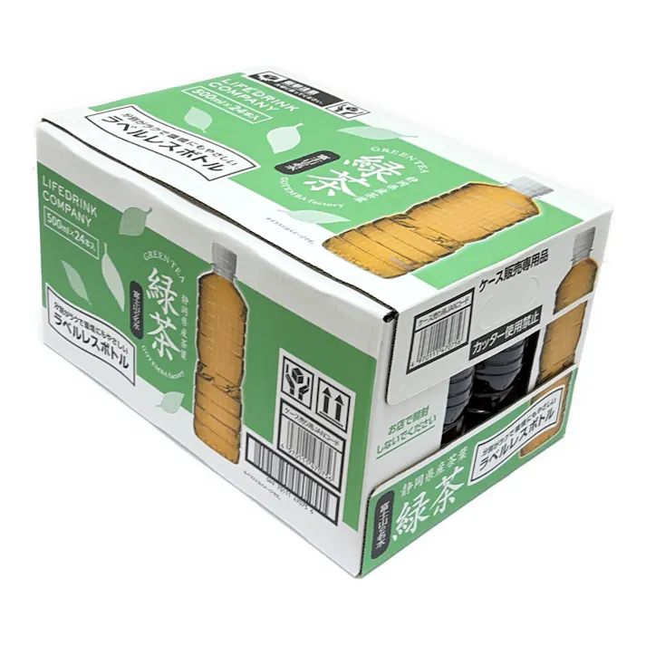 【ケース販売】静岡県産茶葉 緑茶 富士の名水 ラベルレス 500ml×24本