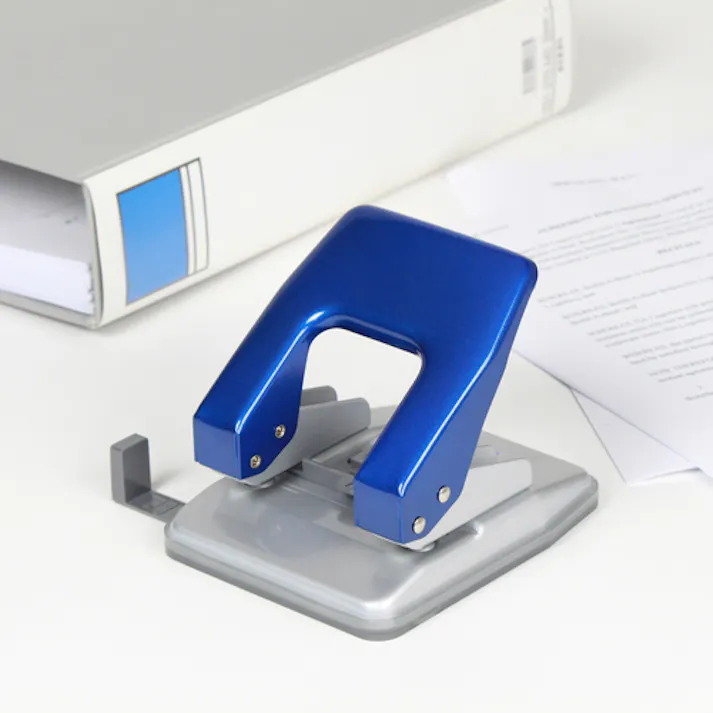 【CAINZ-DASH】オープン工業 2穴パンチ 青 PU-20N-BU【別送品】