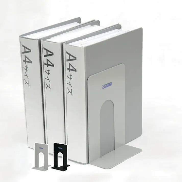 【CAINZ-DASH】オープン工業 ブックエンド (特大) 2枚1組 黒 BE-1-BK【別送品】