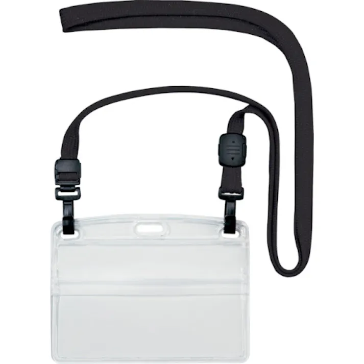 【CAINZ-DASH】オープン工業 吊り下げ名札 ダブルフック式ヨコ名刺 10枚 黒 NL-1-BK【別送品】