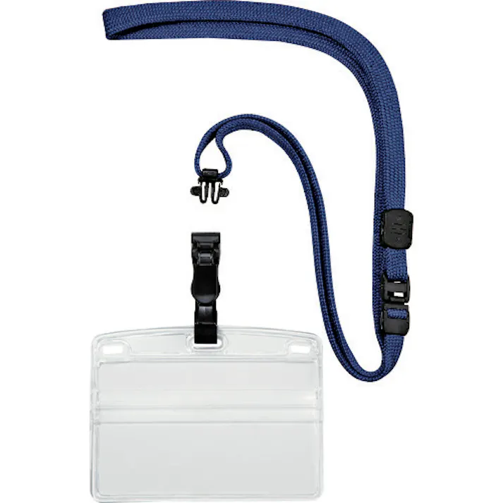 【CAINZ-DASH】オープン工業 吊り下げ名札 脱着式 名刺サイズ 10枚 青 NL-5-BU【別送品】