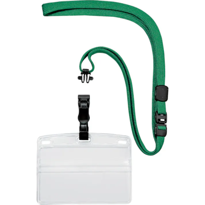 【CAINZ-DASH】オープン工業 吊り下げ名札 脱着式 名刺サイズ 10枚 緑 NL-5-GN【別送品】