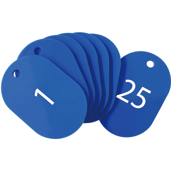 【CAINZ-DASH】オープン工業 番号札 小 番号入り1~25 青 (25枚入) BF-70-BU【別送品】
