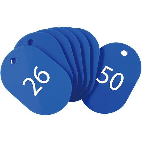 CAINZ-DASH】オープン工業 番号札 小 番号入り26～50 青 （25枚