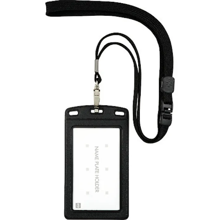 【CAINZ-DASH】オープン工業 吊り下げ名札 レザー調 タテ名刺 1枚 黒 NL-20P-BK【別送品】