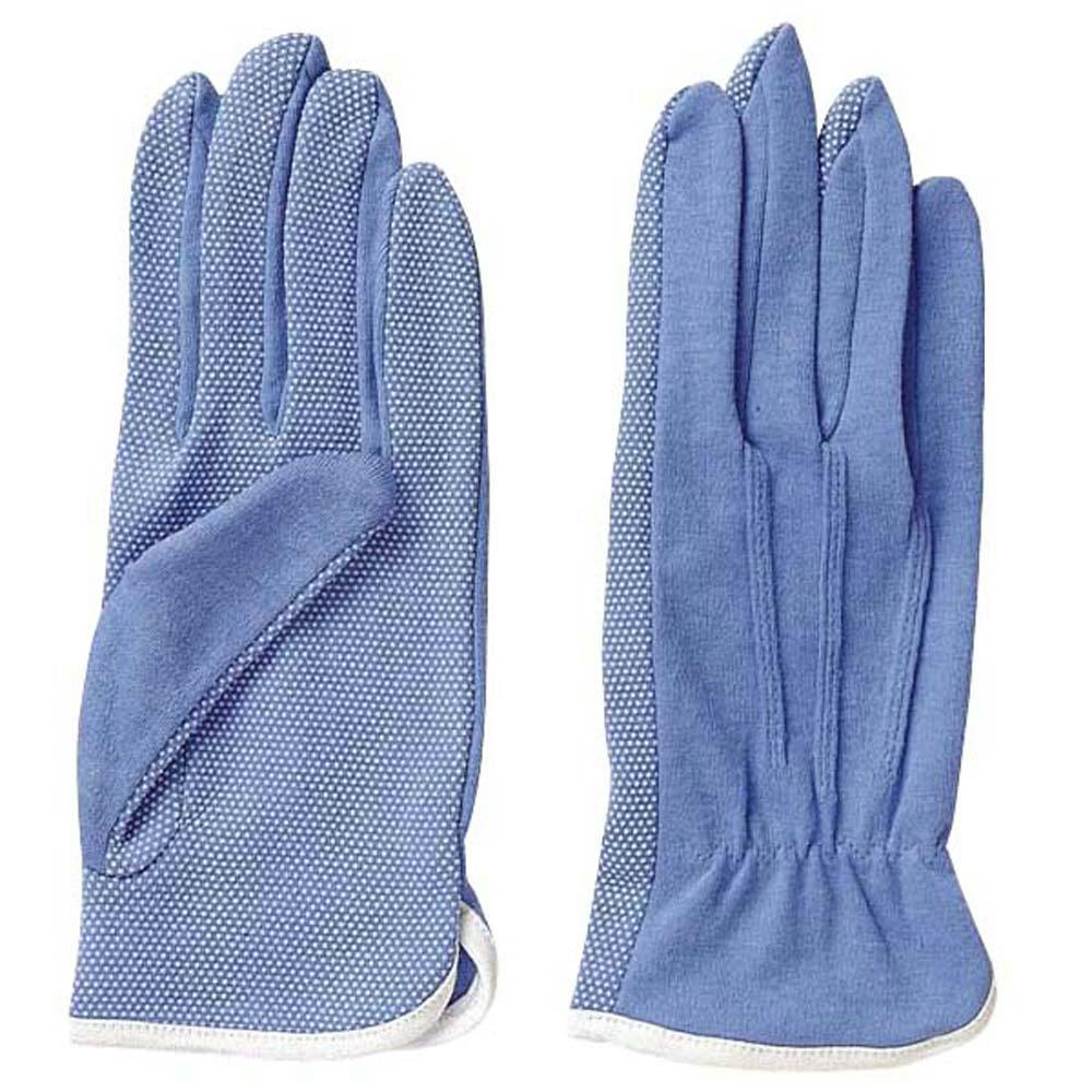 ラブブ手袋５点セット カラー純綿ドライブ手袋 ブルー L | 作業着・作業服・安全靴