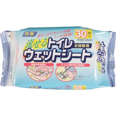 【CAINZ-DASH】アズマ工業 トイレワイパーウェットシート３０ＰＳＱ０５８　（３０枚入）【別送品】