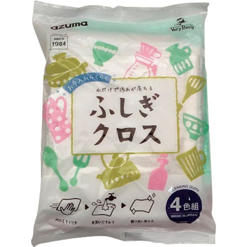 アズマ工業 TKふしぎクロス4色組 454371 布ウエス アズマ工業 TKふしぎクロス4色組 454371 布ウエス