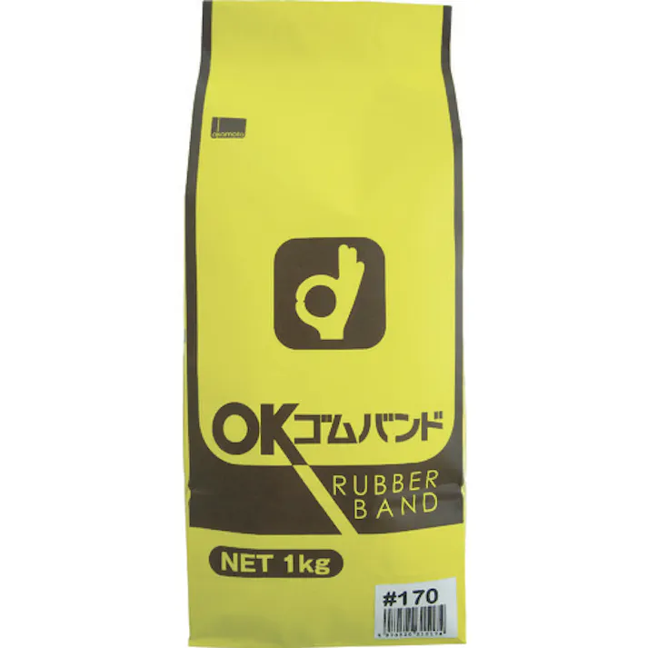 【CAINZ-DASH】オカモト粘着製品部 ゴムバンド 1KG袋入 (2260本入) 170【別送品】