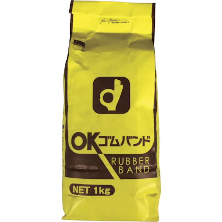 【CAINZ-DASH】オカモト粘着製品部 ゴムバンド 1KG袋 (1900本入) 210【別送品】