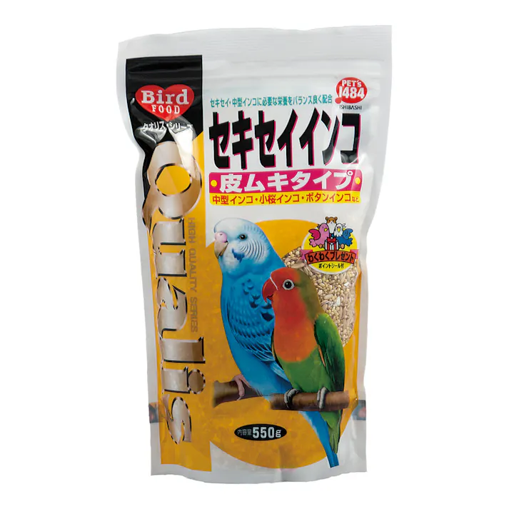 ペッズ・イシバシ クオリス セキセイインコ 皮ムキタイプ 550g