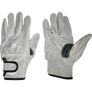 【CAINZ-DASH】おたふく手袋 床革手袋 我天 マジック止め 銀アテ付き L K-493-L【別送品】