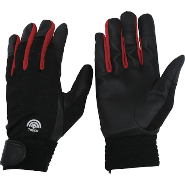 【CAINZ-DASH】おたふく手袋 スマホ対応 PU合皮手袋 M SH-507-M【別送品】