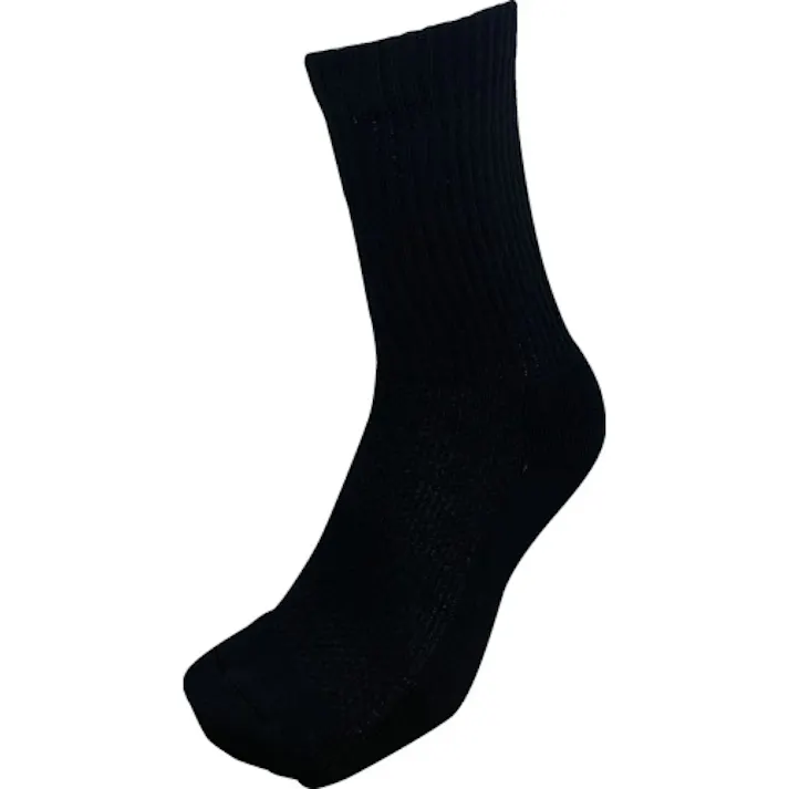 【CAINZ-DASH】おたふく手袋 クッションパイルソックス先丸2足組 ブラック M S-811-BK-M【別送品】