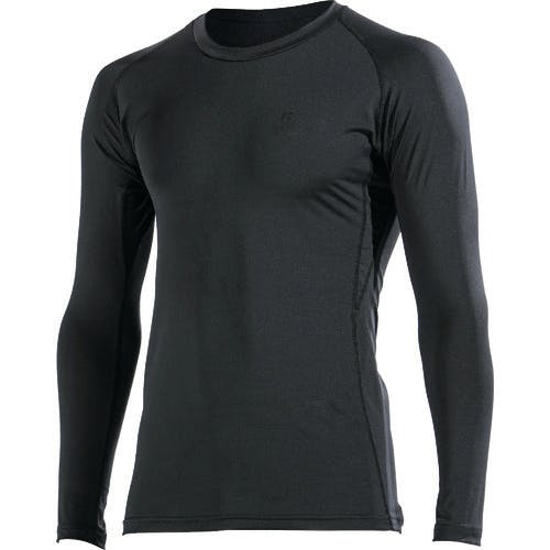 【CAINZ-DASH】おたふく手袋 ＪＷ－６４３　ＢＴ　パワーストレッチデオドランド　ロングスリーブ　クルーネックシャツ　ブラック　Ｍ JW-643-11-M【別送品】