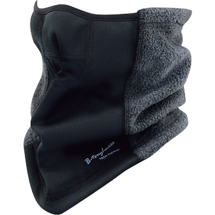 【CAINZ-DASH】おたふく手袋 発熱防風　ハーフフェイスウォーマー　ブラックＸグレー JW-125-BGR【別送品】