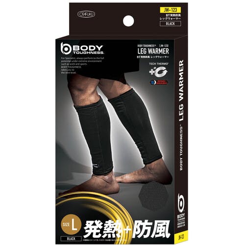 CAINZ-DASH】おたふく手袋 発熱防風 レッグウォーマー ブラック M JW