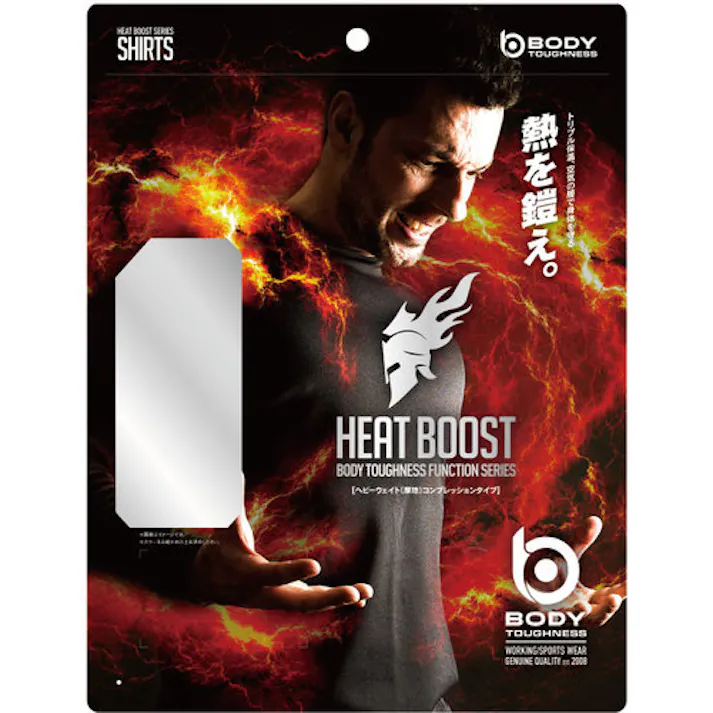 【CAINZ-DASH】おたふく手袋 BTヒートブースト ヘビーウェイト ロングスリーブ ハイネックシャツ ブラック M JW-186-11-M【別送品】