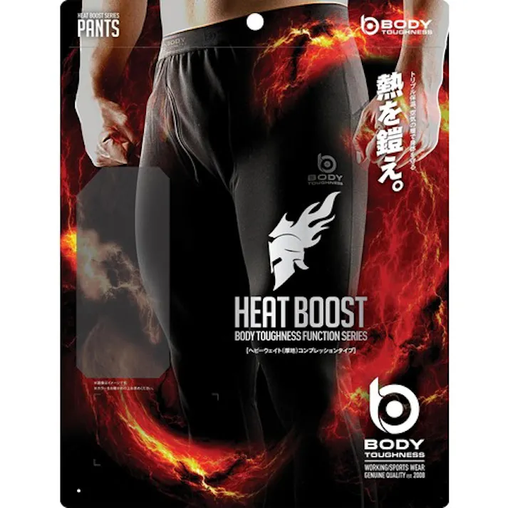 【CAINZ-DASH】おたふく手袋 BTヒートブースト ヘビーウェイト ロングタイツ ブラック L JW-183-11-L【別送品】