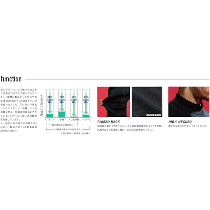 【CAINZ-DASH】おたふく手袋 BTパワーストレッチ サーモデオ ハイネックシャツ L JW-275-L【別送品】