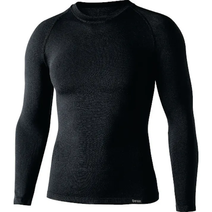 【CAINZ-DASH】おたふく手袋 BTデュアルクロス ロングスリーブクルーネックシャツ ブラック L~XL JW-592-11-L~XL【別送品】