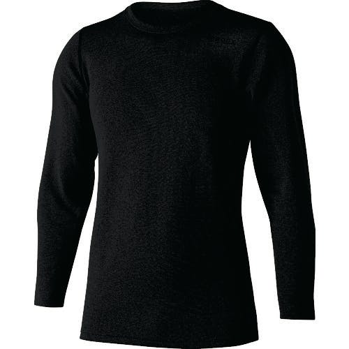おたふく手袋 BT デュアルブラッシュド ヘビーウェイト クルーネックシャツ ブラック SS JW-180-11-SS 防寒インナーシャツ おたふく手袋 BT デュアルブラッシュド ヘビーウェイト クルーネックシャツ ブラック SS JW-180-11-SS 防寒インナーシャツ