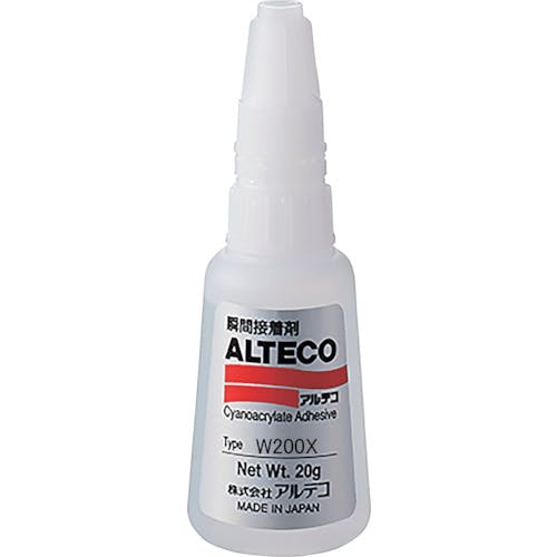 アルテコ 工業用 瞬間接着剤 W200X 20g (木材/多孔質材用)速硬化タイプ W200X-20G 瞬間接着剤 アルテコ 工業用 瞬間接着剤 W200X 20g (木材/多孔質材用)速硬化タイプ W200X-20G 瞬間接着剤