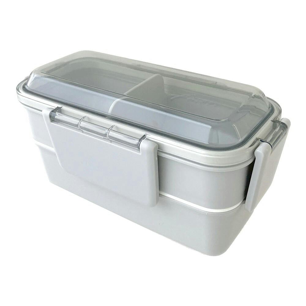 ランチボックス2段 グレー 600ml