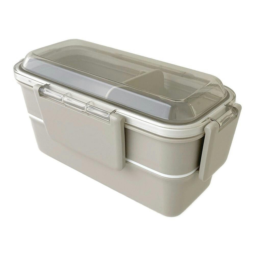 ランチボックス2段 モカ 600ml | 弁当箱・水筒 通販 | ホームセンター