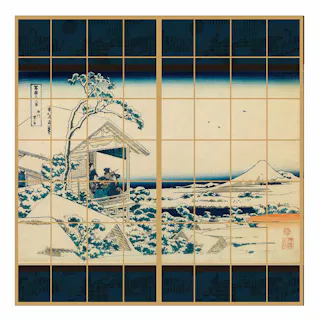 浮世絵 障子紙 礫川雪ノ且 幅91×長さ180 2枚
