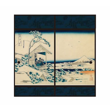 アサヒペン 浮世絵 襖紙 礫川雪ノ且 幅91×長さ180 2枚