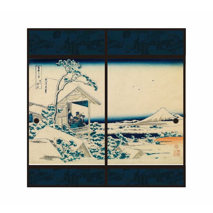 アサヒペン 浮世絵 襖紙 礫川雪ノ且 幅91×長さ180 2枚