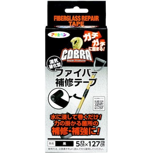 アサヒペン COBRA ファイバー補修テープ 5cm×127cm CB-001ブラック 308146 補修テープ アサヒペン COBRA ファイバー補修テープ 5cm×127cm CB-001ブラック 308146 補修テープ