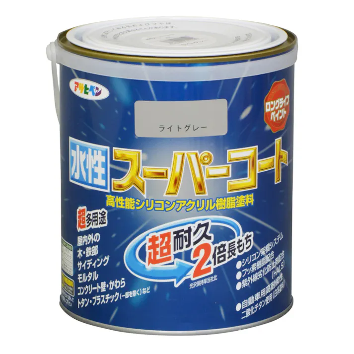 水性スーパーコート ライトグレー 1.6L