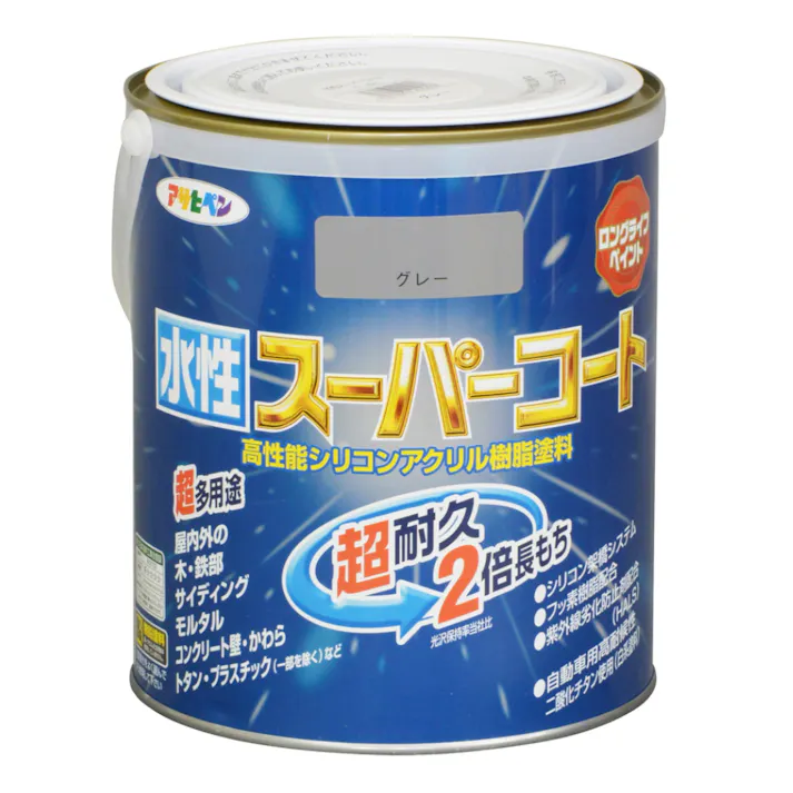 水性スーパーコート グレー 1.6L