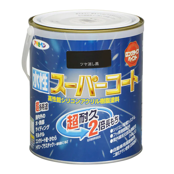 水性スーパーコート ツヤ消し黒 1.6L